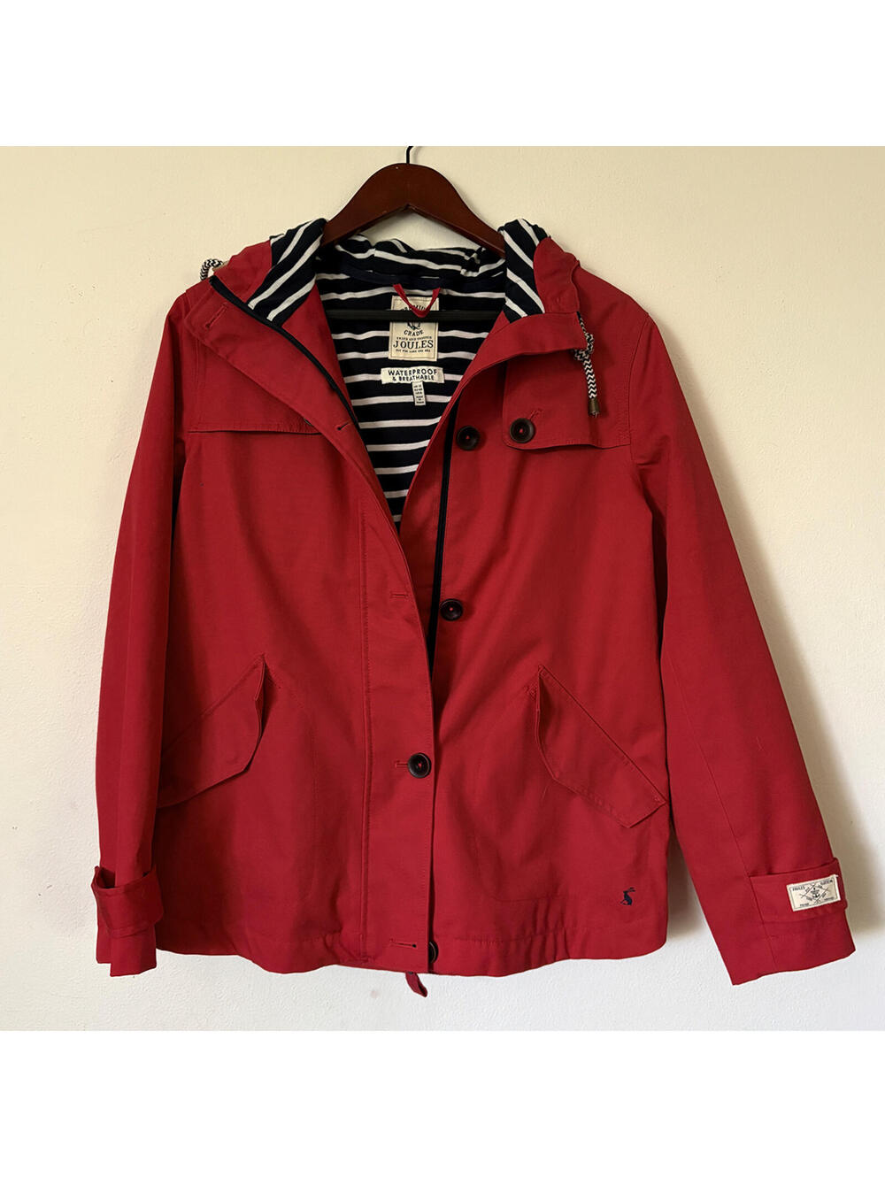 Joules Red Shoreside Waterproof Coat